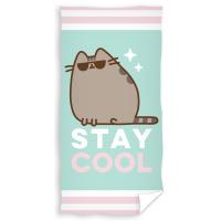 osuška Mačička Pusheen Stay Cool , Barva - Svetlo zelená , Rozměr textilu - 70x140