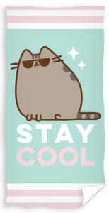 osuška Mačička Pusheen Stay Cool , Barva - Svetlo zelená , Rozměr textilu - 70x140