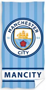 Osuška Manchester City Stripes , Rozměr textilu - 75x150