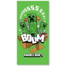 Osuška Minecraft Creeper Boom , Barva - Zelená , Rozměr textilu - 70x140