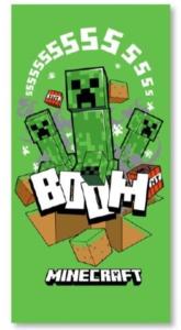 Osuška Minecraft Creeper Boom , Barva - Zelená , Rozměr textilu - 70x140