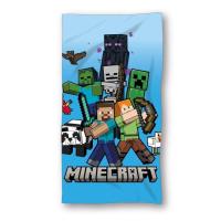 Osuška Minecraft modrá , Barva - Světlo modrá , Rozměr textilu - 70x140