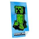 Osuška Minecraft modro zelená , Barva - Modro-zelená , Rozměr textilu - 70x140