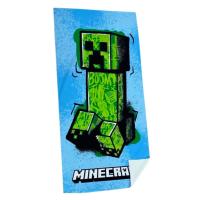 Osuška Minecraft modro zelená , Barva - Modro-zelená , Rozměr textilu - 70x140