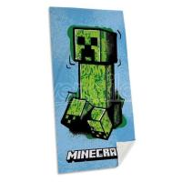 Osuška Minecraft modro zelená , Barva - Modro-zelená , Rozměr textilu - 70x140