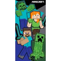 osuška Minecraft Virtuálny Boj , Barva - Zelená , Rozměr textilu - 70x140