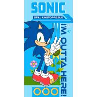 Osuška Nezastavitelný Ježek Sonic , Barva - Modrá , Rozměr textilu - 70x140