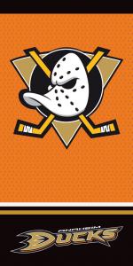 Osuška NHL Anaheim Ducks , Barva - Oranžová , Rozměr textilu - 70x140