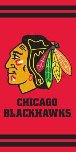 Osuška NHL Chicago Blackhawks , Barva - Červená , Rozměr textilu - 70x140