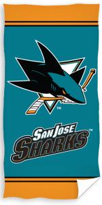 Osuška NHL San Jose Sharks , Barva - Tyrkysová , Rozměr textilu - 70x140