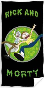 Osuška Rick and Morty Skok do tretej Dimenzie , Barva - Černo-zelená , Rozměr textilu - 70x140