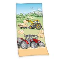 Osuška Traktor , Barva - Barevná , Rozměr textilu - 75x150