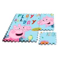 Penové puzzle Peppa Pig 90x60 , Barva - Modrá