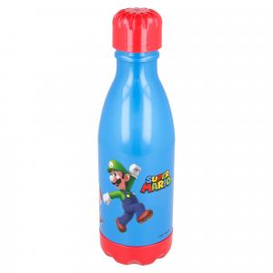 PLASTOVÁ FĽAŠA SUPER MARIO , Velikost lahve - 550 ml , Barva - Modrá