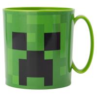 Plastový hrnek Minecraft zeleno-černý , Velikost lahve - 390 ml , Barva - Zelená