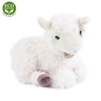 Plyšová ovce ležiace 25 cm ECO , Barva - Biela