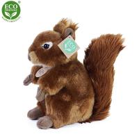 Plyšová veverička 21 cm ECO-FRIENDLY , Barva - Hnedá