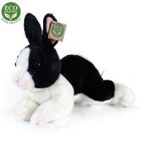 Plyšový králik 23 cm ECO-FRIENDLY , Barva - Bielo-čierna