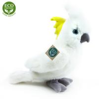 Plyšový papagáj kakadu 17 cm ECO , Barva - Biela