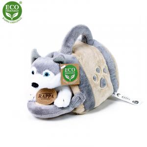 Plyšový pes husky 13 cm ECO-FRIENDLY , Barva - Šedá