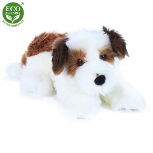 Plyšový pes Shih-tzu 45 cm , Barva - Bílo-hnědá