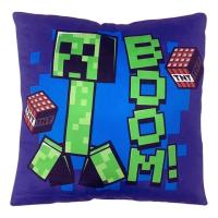 Polštář Minecraft Boom , Barva - Fialová , Rozměr textilu - 40x40