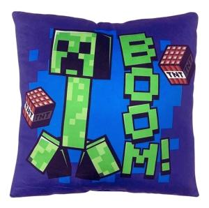 Polštář Minecraft Boom , Barva - Fialová , Rozměr textilu - 40x40