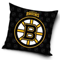 Vankúšik NHL Boston Bruins Shields , Barva - Černo-žlutá , Rozměr textilu - 40x40