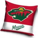 Polštářek NHL Minnesota Wild , Barva - Červená , Rozměr textilu - 40x40