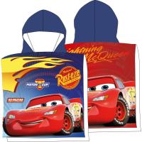 Pončo Cars piston cup , Barva - Modro-červená , Rozměr textilu - 50x100