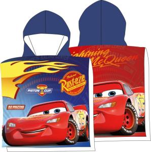 Pončo Cars piston cup , Barva - Modro-červená , Rozměr textilu - 50x100