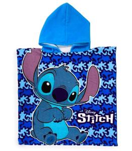 Pončo Lilo a Stitch modrá , Barva - Modrá , Rozměr textilu - 50x100