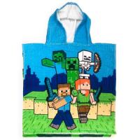 Pončo Minecraft , Barva - Modro-zelená , Rozměr textilu - 55x110