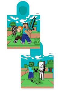 Pončo Minecraft Survival , Barva - Zeleno-modrá , Rozměr textilu - 50x110