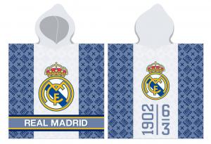 Pončo Real Madrid 1902 , Velikost - 55x110 , Barva - Bielo-modrá