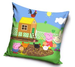 Obliečka na vankúš Peppa pig , Barva - Modro-zelená , Rozměr textilu - 40x40