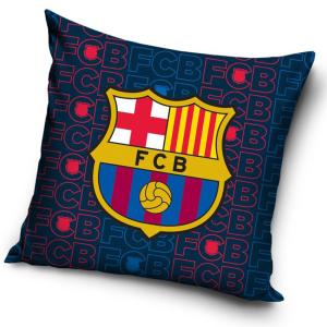 Povlak na polštářek FC Barcelona Barca , Barva - Tmavo modrá , Rozměr textilu - 40x40