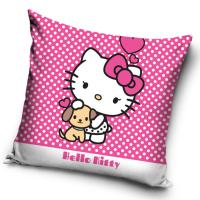 Povlak na polštářek Hello Kitty Puppie , Barva - Malinová , Rozměr textilu - 40x40