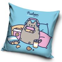 Obliečka na vankúšik Mačička Pusheen Chill Time , Barva - Tyrkysová , Rozměr textilu - 40x40