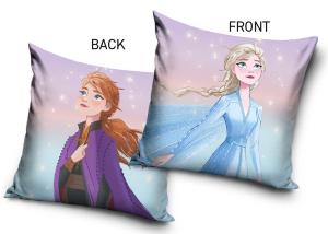 Povlak na polštářek Ledové Království Princezny Anna a Elsa , Barva - Fialová , Rozměr textilu - 40x40