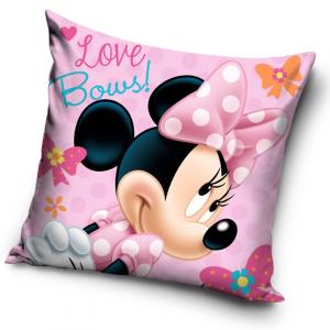 Obliečka na vankúšik Minnie Love Bows , Barva - Ružová , Rozměr textilu - 40x40