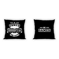 Obliečka na vankúšik PC Gamer , Barva - Černo-bílá , Rozměr textilu - 40x40
