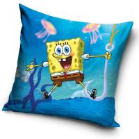 Obliečka na vankúšik Sponge Bob na Háčik , Barva - Modro-žltá , Rozměr textilu - 40x40