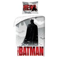 Obliečky Batman Hero , Barva - Šedo-červená , Rozměr textilu - 140x200