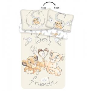 Obliečky do postieľky Leví Kráľ best friends baby , Barva - Béžová , Rozměr textilu - 100x135