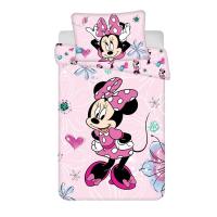 Obliečky do postieľky Minnie Flowers , Barva - Ružová , Rozměr textilu - 100x135