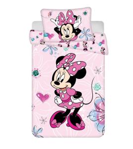 Obliečky do postieľky Minnie Flowers , Barva - Ružová , Rozměr textilu - 100x135