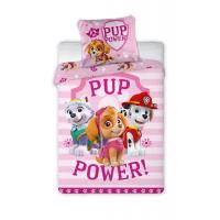 Obliečky do postieľky Paw Patrol Pup Power , Barva - Ružová , Rozměr textilu - 100x135