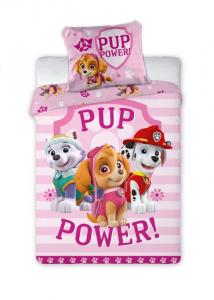 Obliečky do postieľky Paw Patrol Pup Power , Barva - Ružová , Rozměr textilu - 100x135