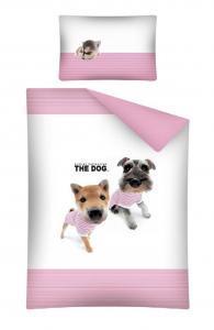 Obliečky do postieľky The Dog Námorníci , Barva - Bílo-růžová , Rozměr textilu - 100x135